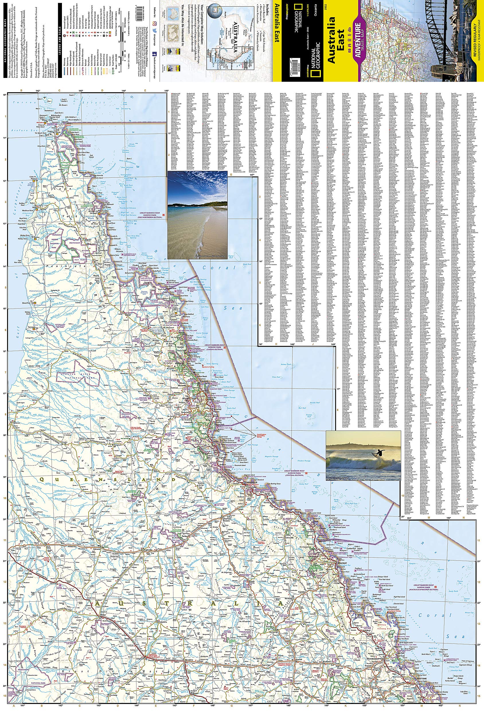 Australia East Map (National Geographic Adventure Map, 3502)