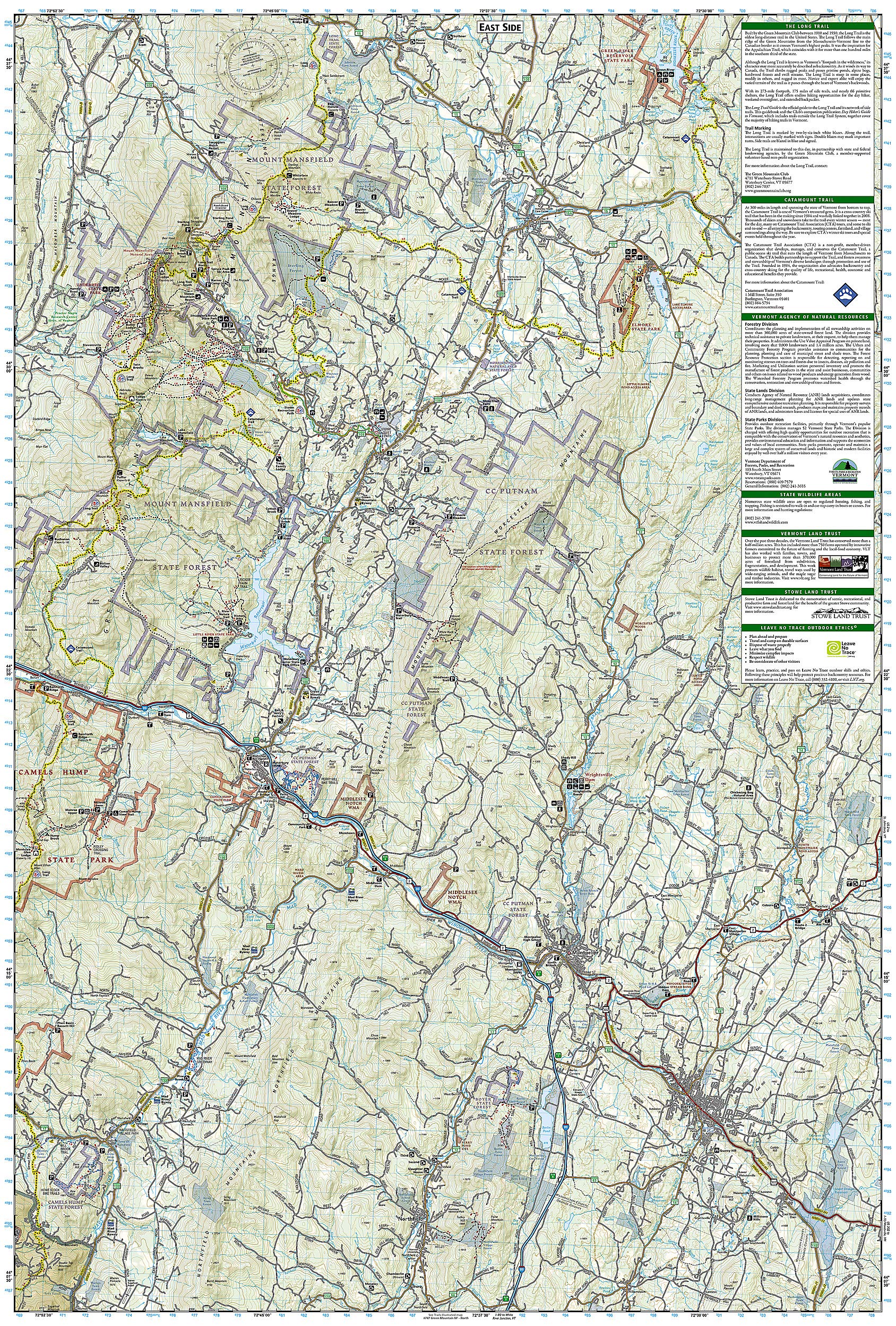 Mount Mansfield, Stowe Map (National Geographic Trails Illustrated Map, 749)