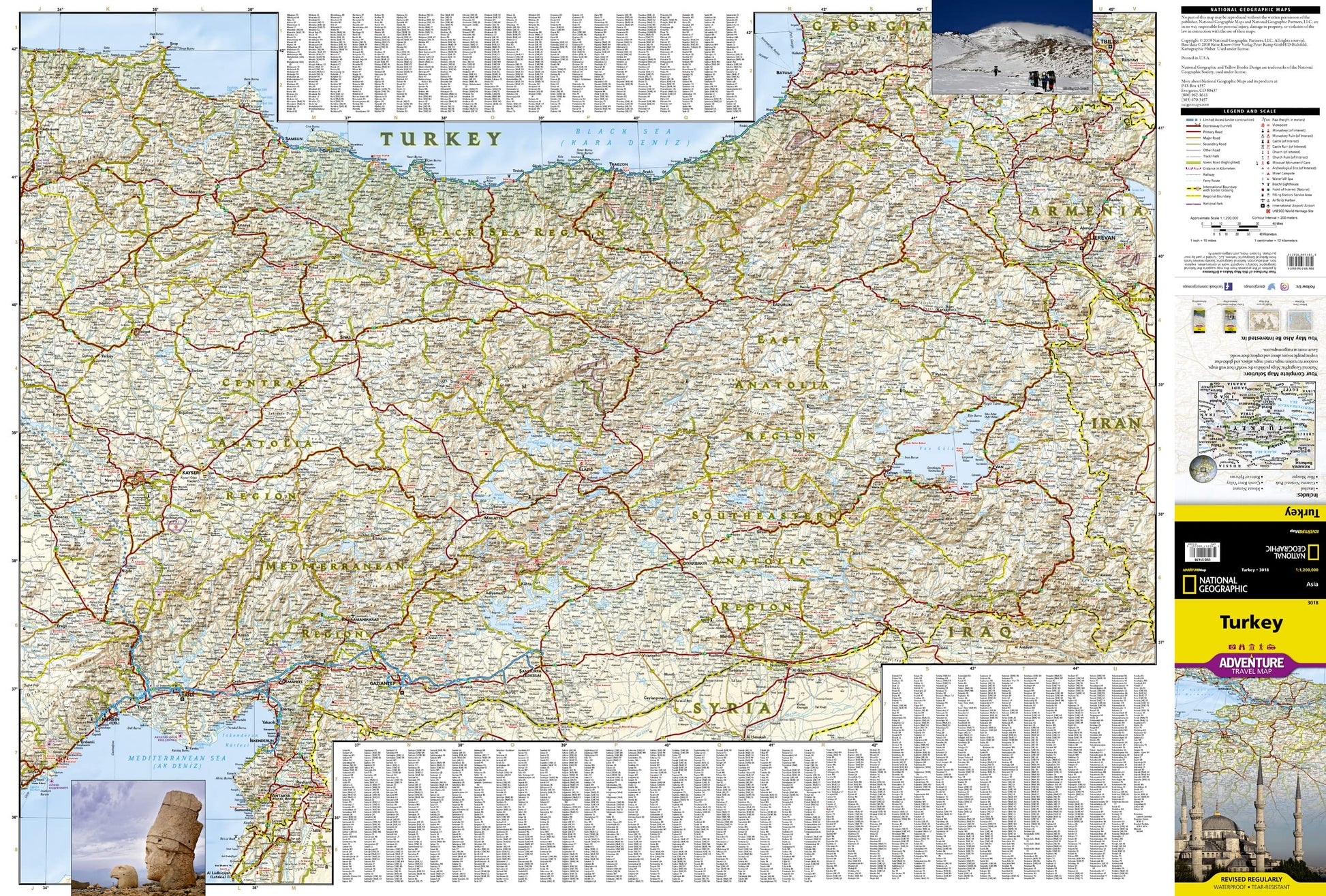 Trkiye (Turkey) Map (National Geographic Adventure Map, 3018)