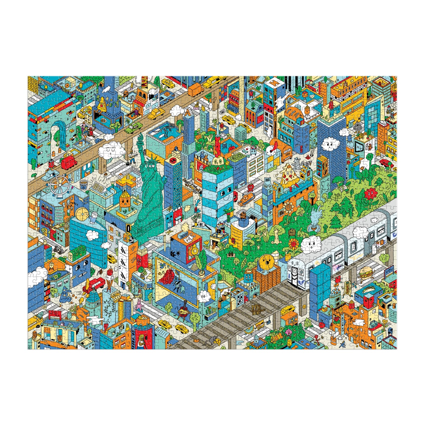Galison Uncovering NYC - Hyesu Lee 1000 Piece Puzzle Featuring 50 Fun Items Hidden Within New York City Life