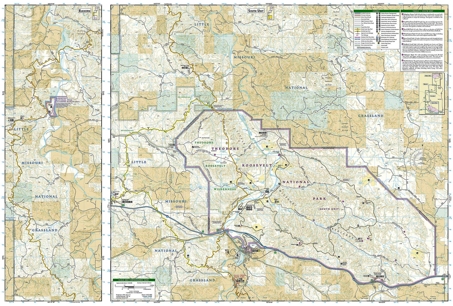 Theodore Roosevelt National Park Map (National Geographic Trails Illustrated Map, 259)