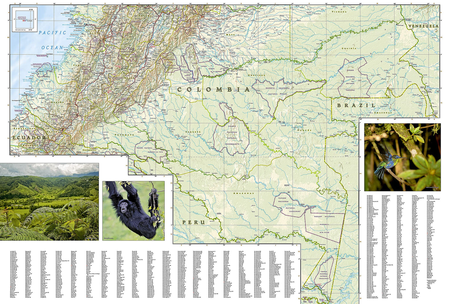 Colombia Map (National Geographic Adventure Map, 3405)