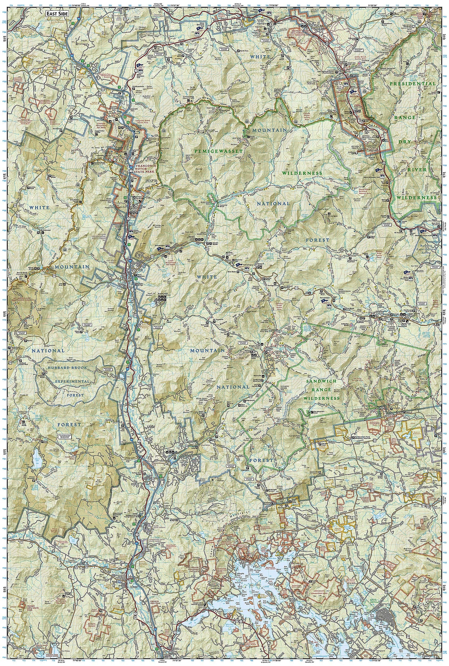White Mountain National Forest West Map [Franconia Notch, Lincoln] (National Geographic Trails Illustrated Map, 740)