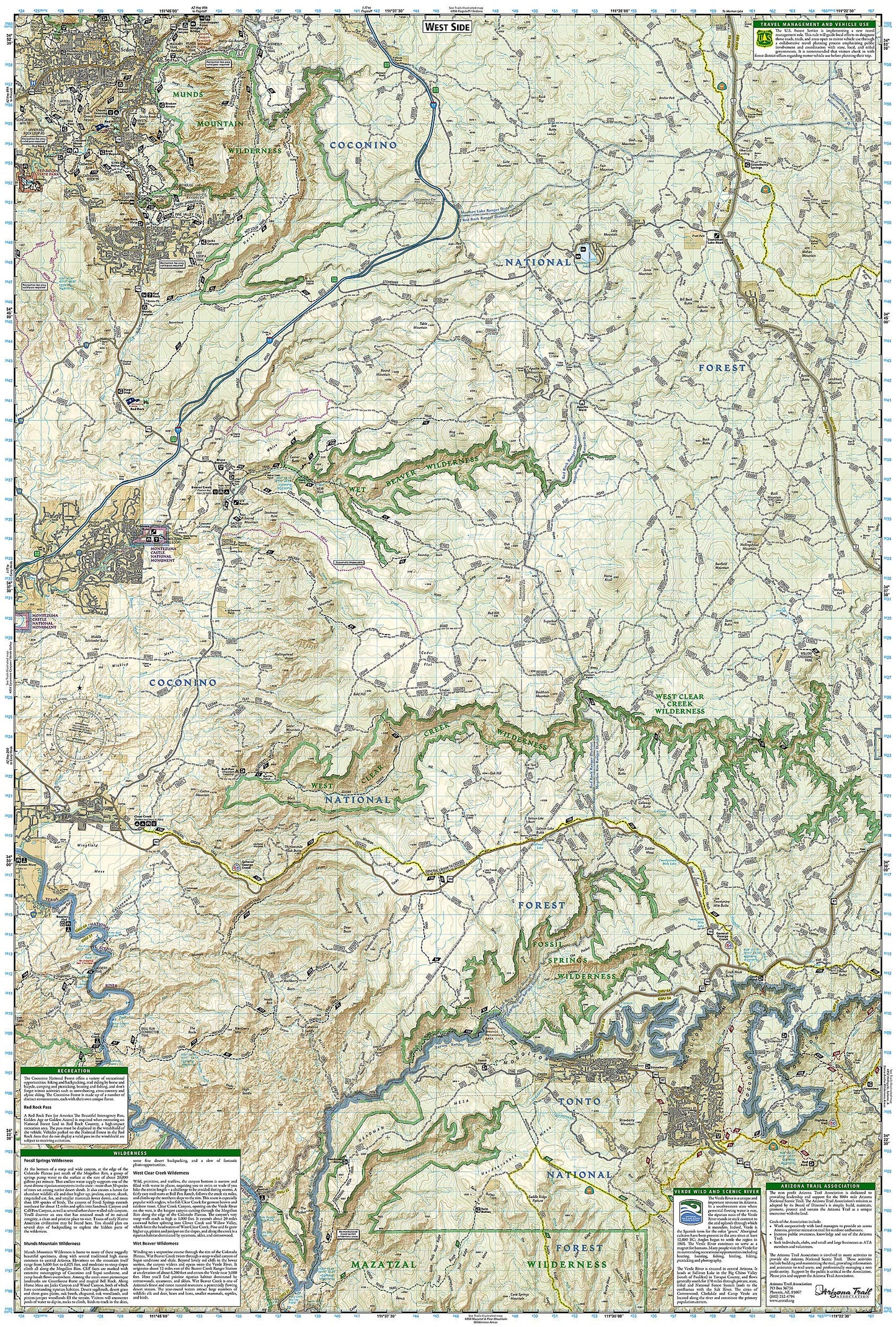 Mogollon Rim, Munds Mountain Map [Apache-Sitgreaves, Coconino, and Tonto National Forests] (National Geographic Trails Illustrated Map, 855)