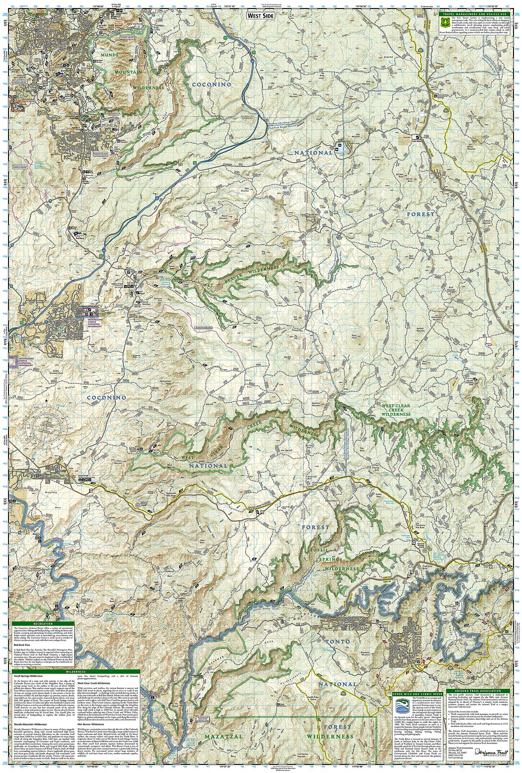 Mogollon Rim, Munds Mountain Map [Apache-Sitgreaves, Coconino, and Tonto National Forests] (National Geographic Trails Illustrated Map, 855)