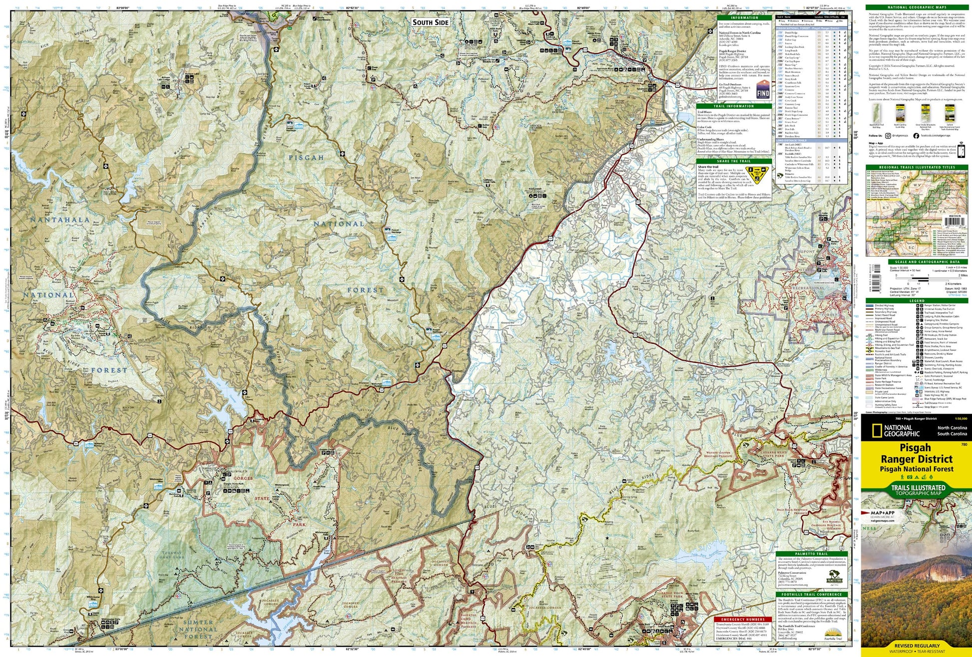 Pisgah Ranger District Map [Pisgah National Forest] (National Geographic Trails Illustrated Map, 780)