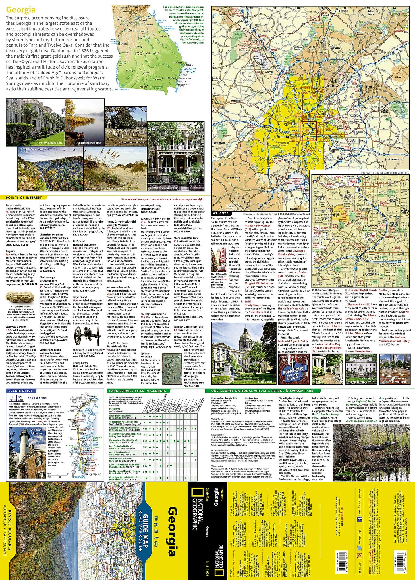 Georgia Map (National Geographic Guide Map)