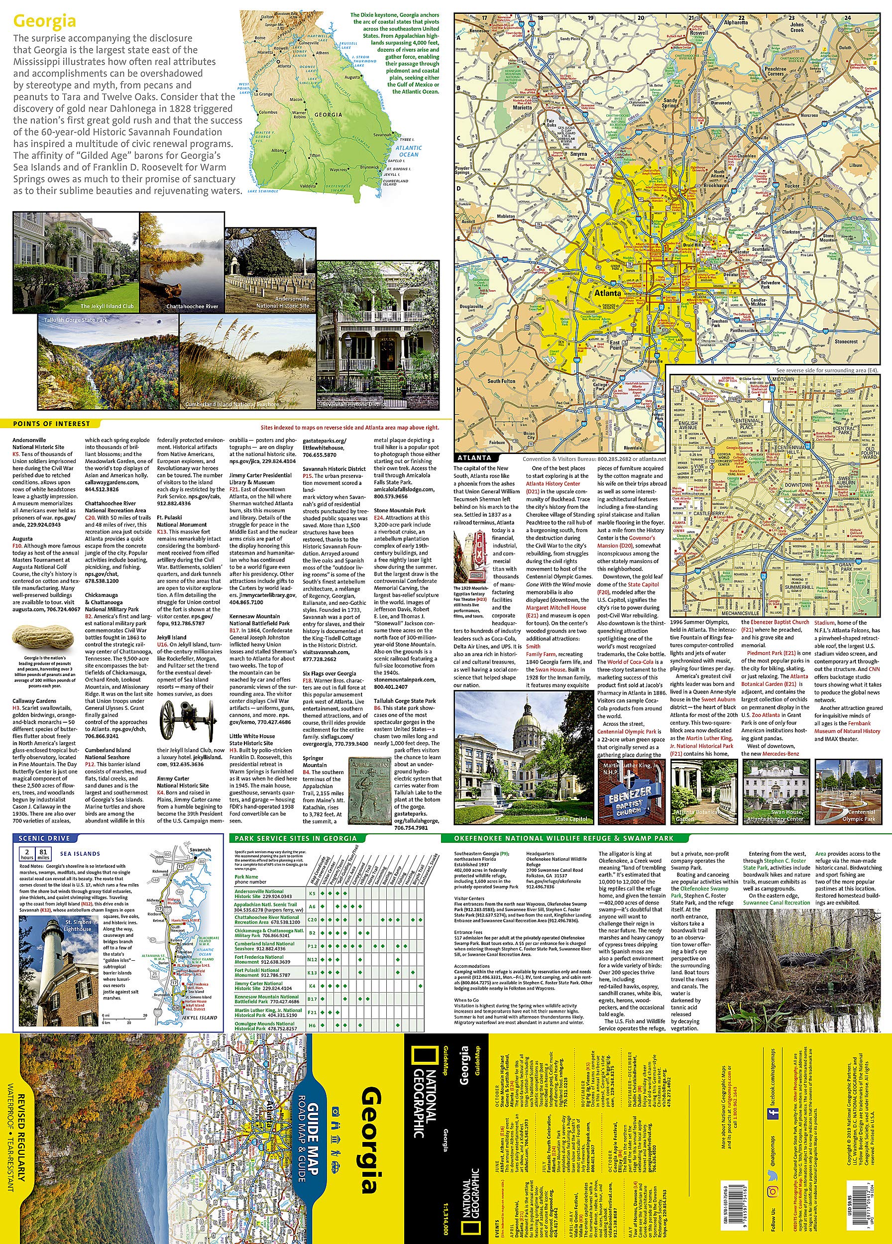 Georgia Map (National Geographic Guide Map)