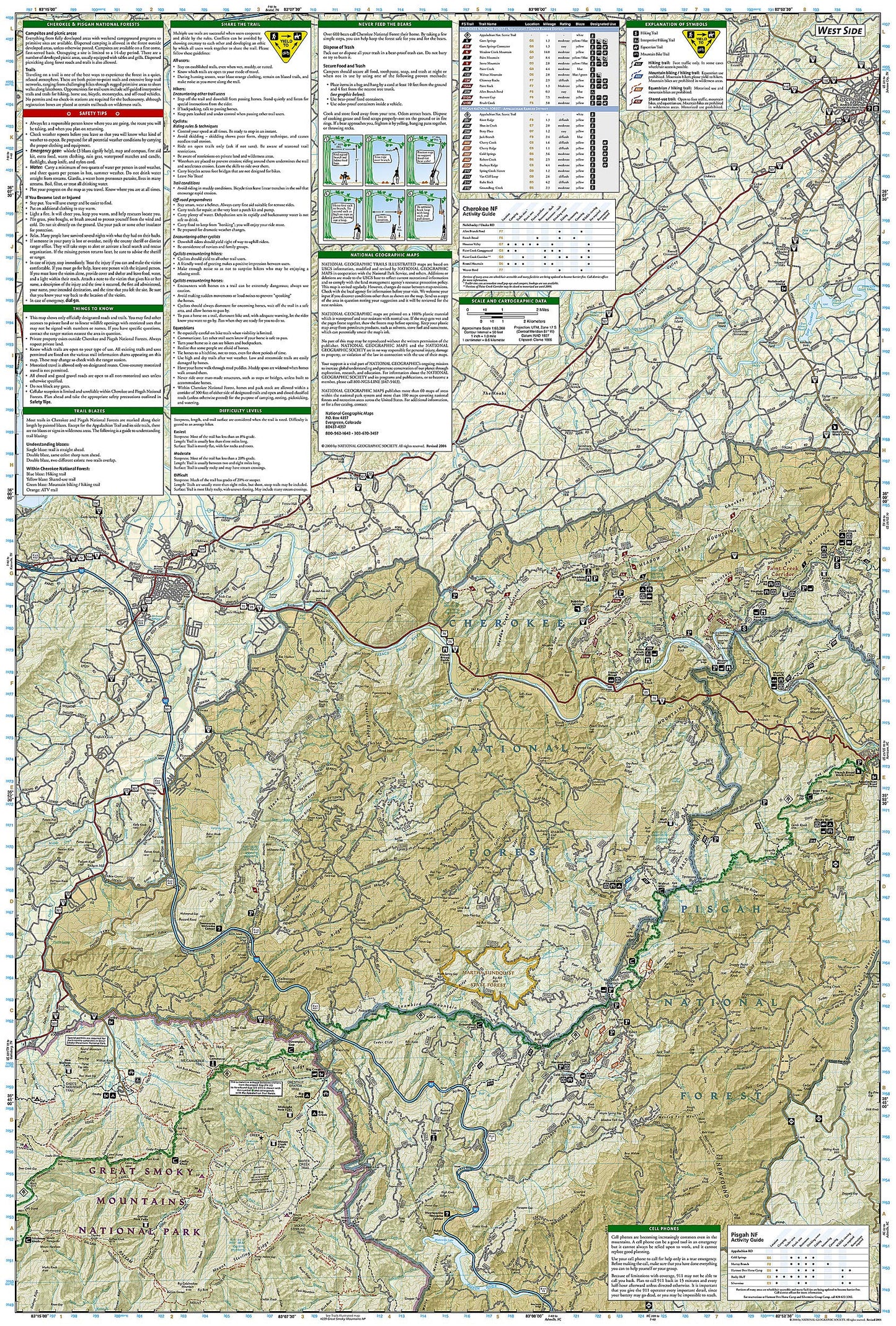 French Broad and Nolichucky Rivers Map [Cherokee and Pisgah National Forests] (National Geographic Trails Illustrated Map, 782)