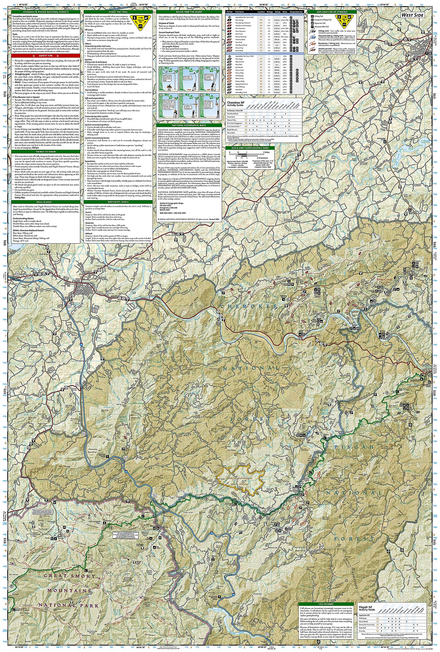 French Broad and Nolichucky Rivers Map [Cherokee and Pisgah National Forests] (National Geographic Trails Illustrated Map, 782)