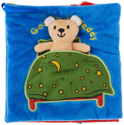 Good Night, Teddy: Interactive Soft Cloth Baby Book for Bedtime