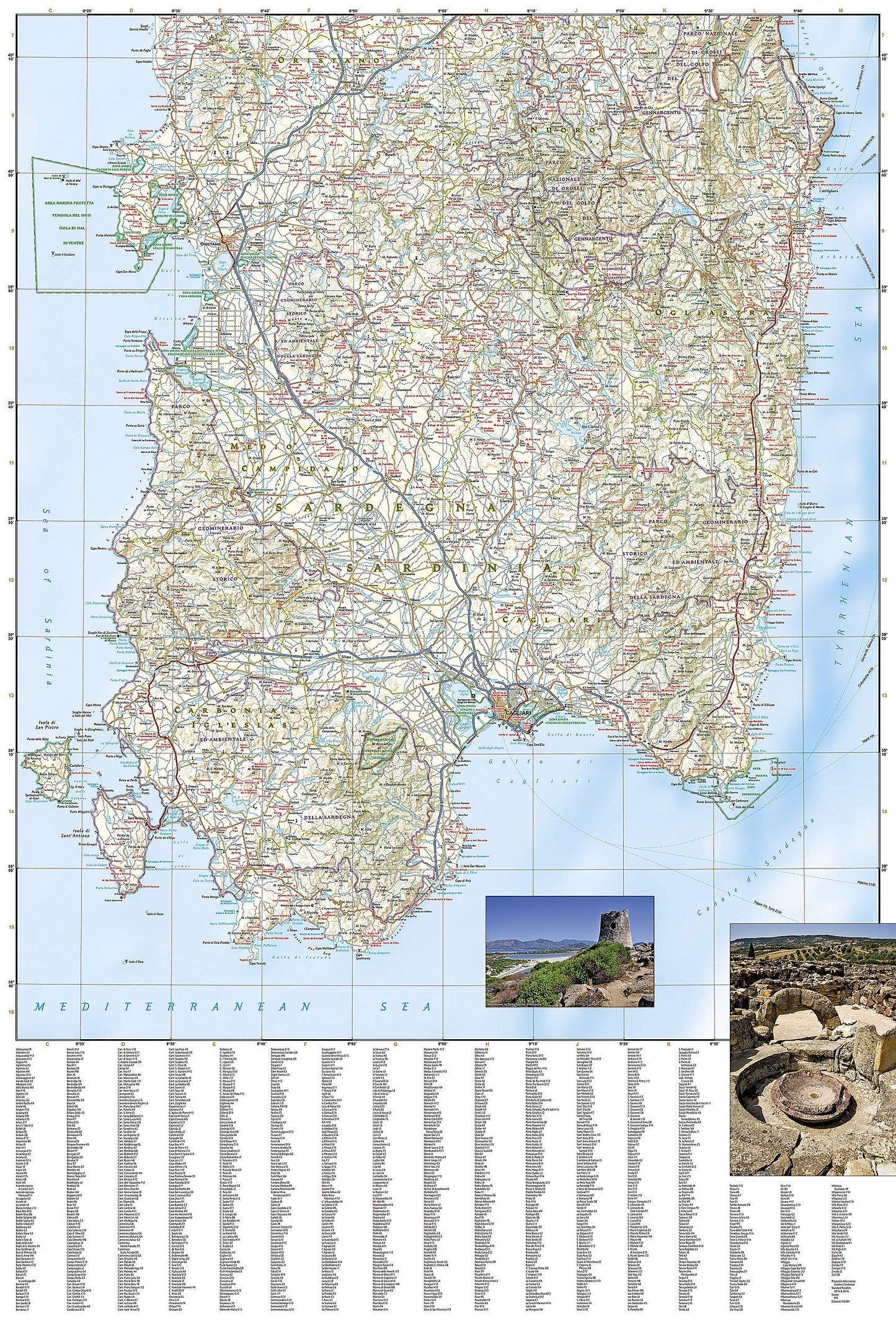 Sardinia Map [Italy] (National Geographic Adventure Map, 3309)