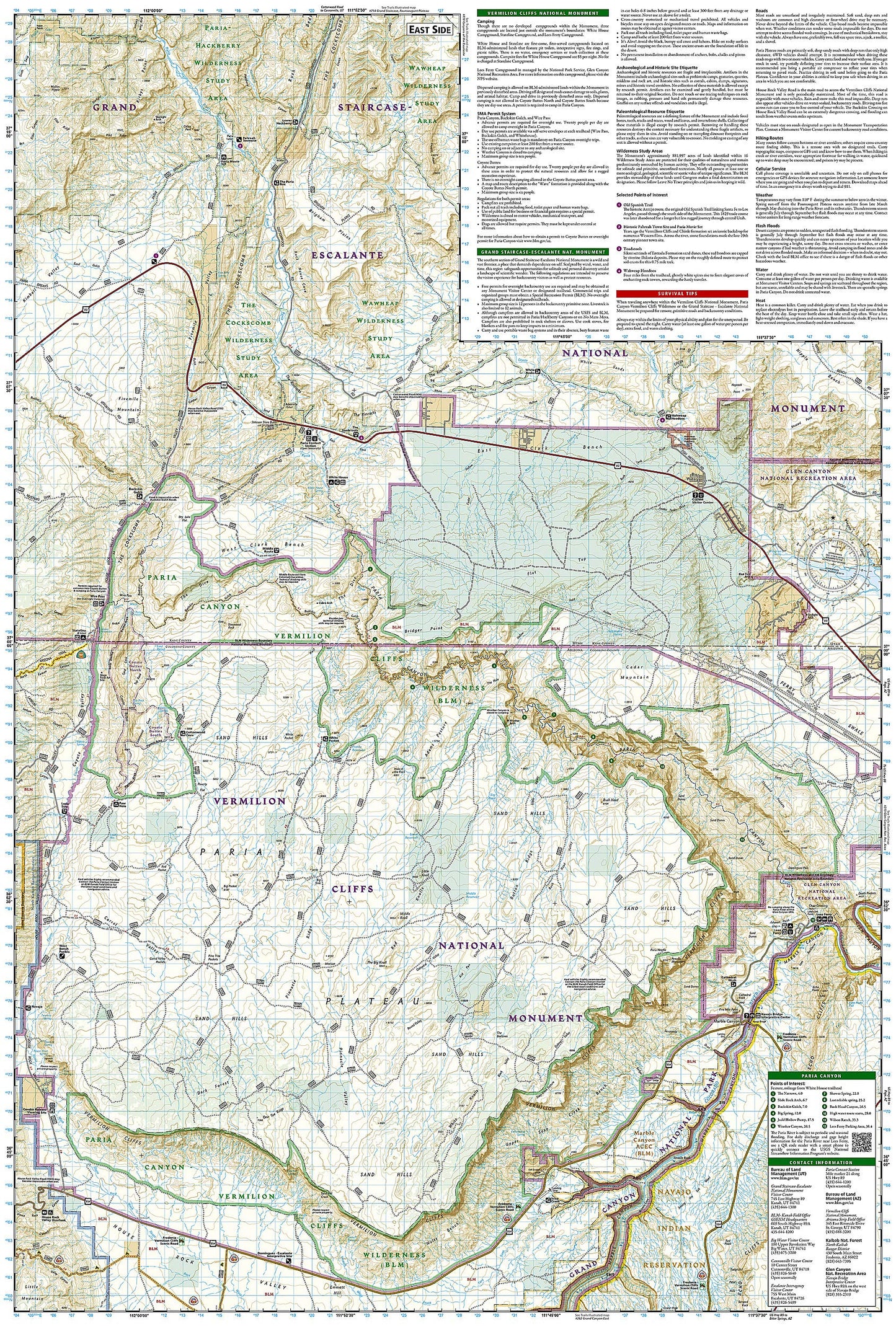 Paria Canyon, Kanab Map [Vermillion Cliffs National Monument, Grand Staircase-Escalante National Monument] (National Geographic Trails Illustrated Map, 859)