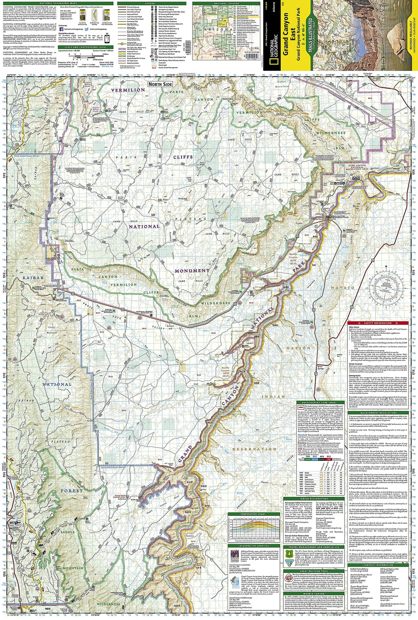Grand Canyon East [Grand Canyon National Park] (National Geographic Trails Illustrated Map) (National Geographic Trails Illustrated Map, 262)
