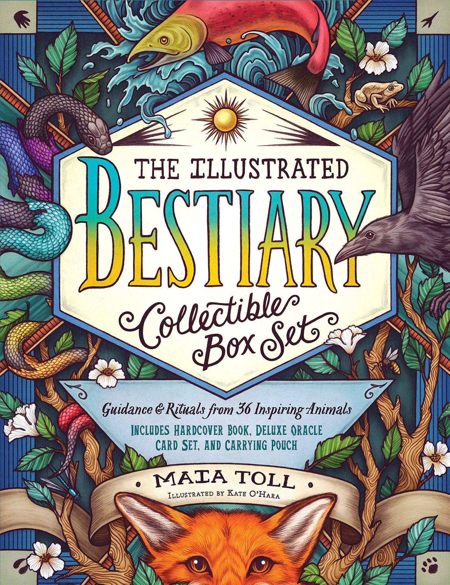 The Illustrated Bestiary Collectible Box Set: Guidance and Rituals from 36 Inspiring Animals; Includes Hardcover Book, Deluxe Oracle Card Set, and Carrying Pouch (Wild Wisdom)