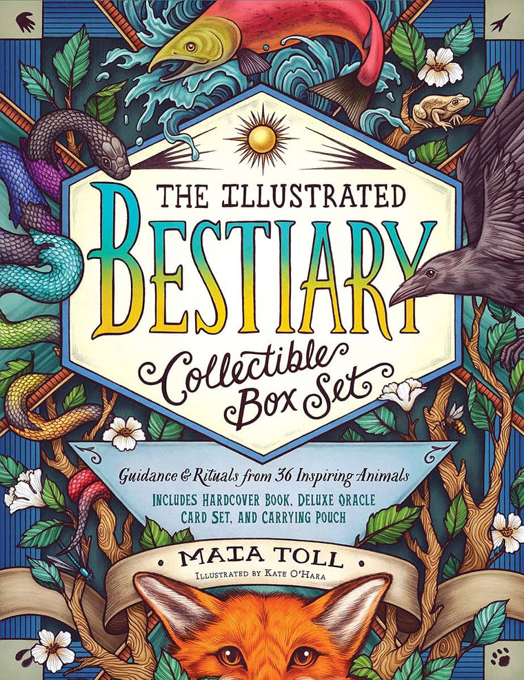 The Illustrated Bestiary Collectible Box Set: Guidance and Rituals from 36 Inspiring Animals; Includes Hardcover Book, Deluxe Oracle Card Set, and Carrying Pouch (Wild Wisdom)