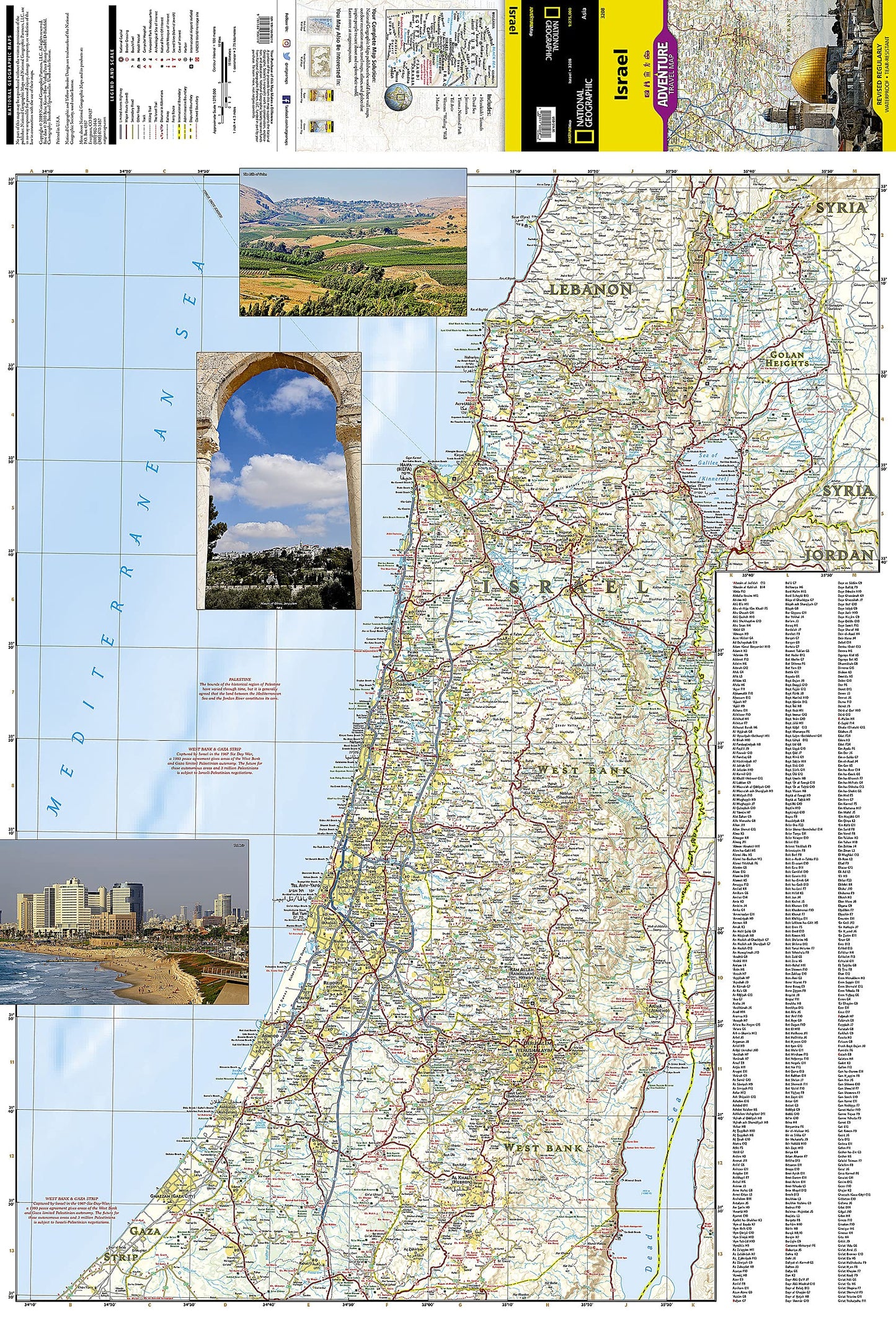 Israel Map (National Geographic Adventure Map, 3208)