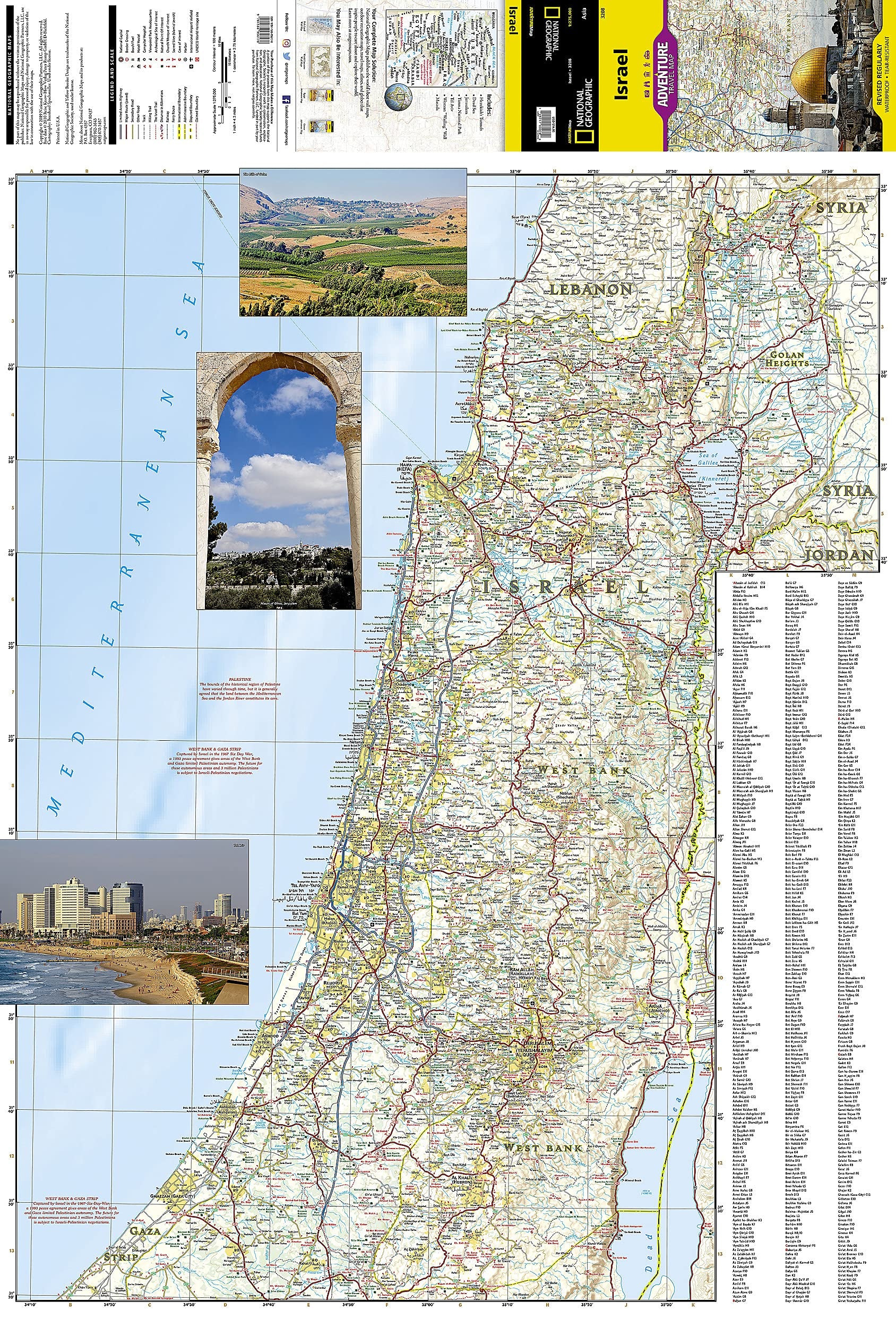 Israel Map (National Geographic Adventure Map, 3208)