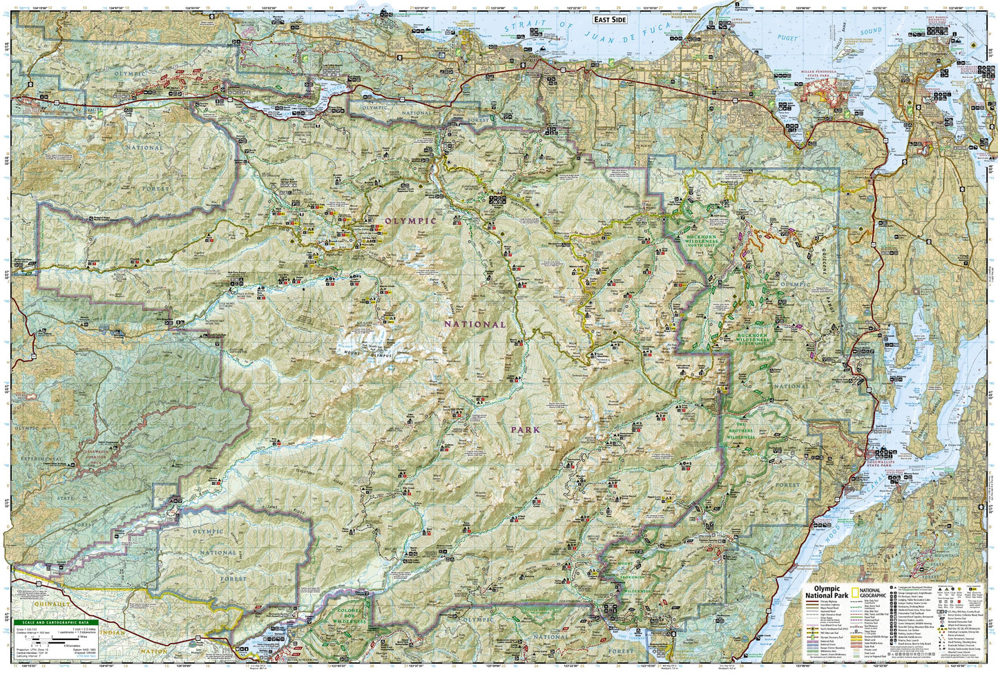 Olympic National Park Map (National Geographic Trails Illustrated Map, 216)