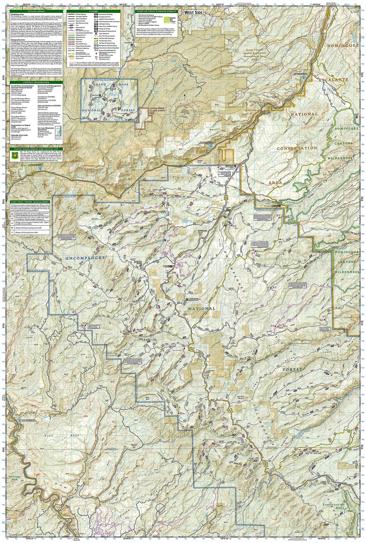 Uncompahgre Plateau North Map [Uncompahgre National Forest] (National Geographic Trails Illustrated Map, 147)