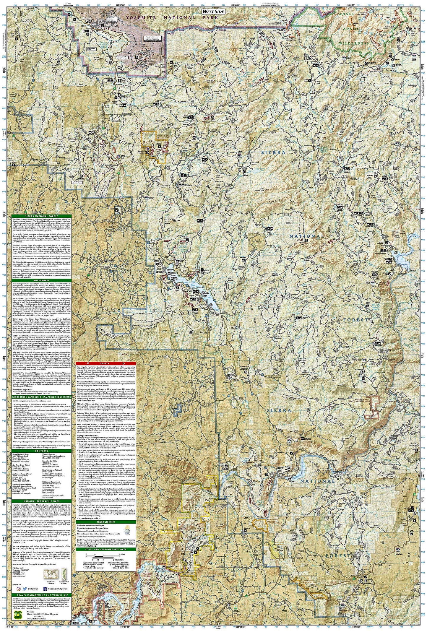 Shaver Lake [Sierra National Forest] (National Geographic Trails Illustrated Map) (National Geographic Trails Illustrated Map, 810)