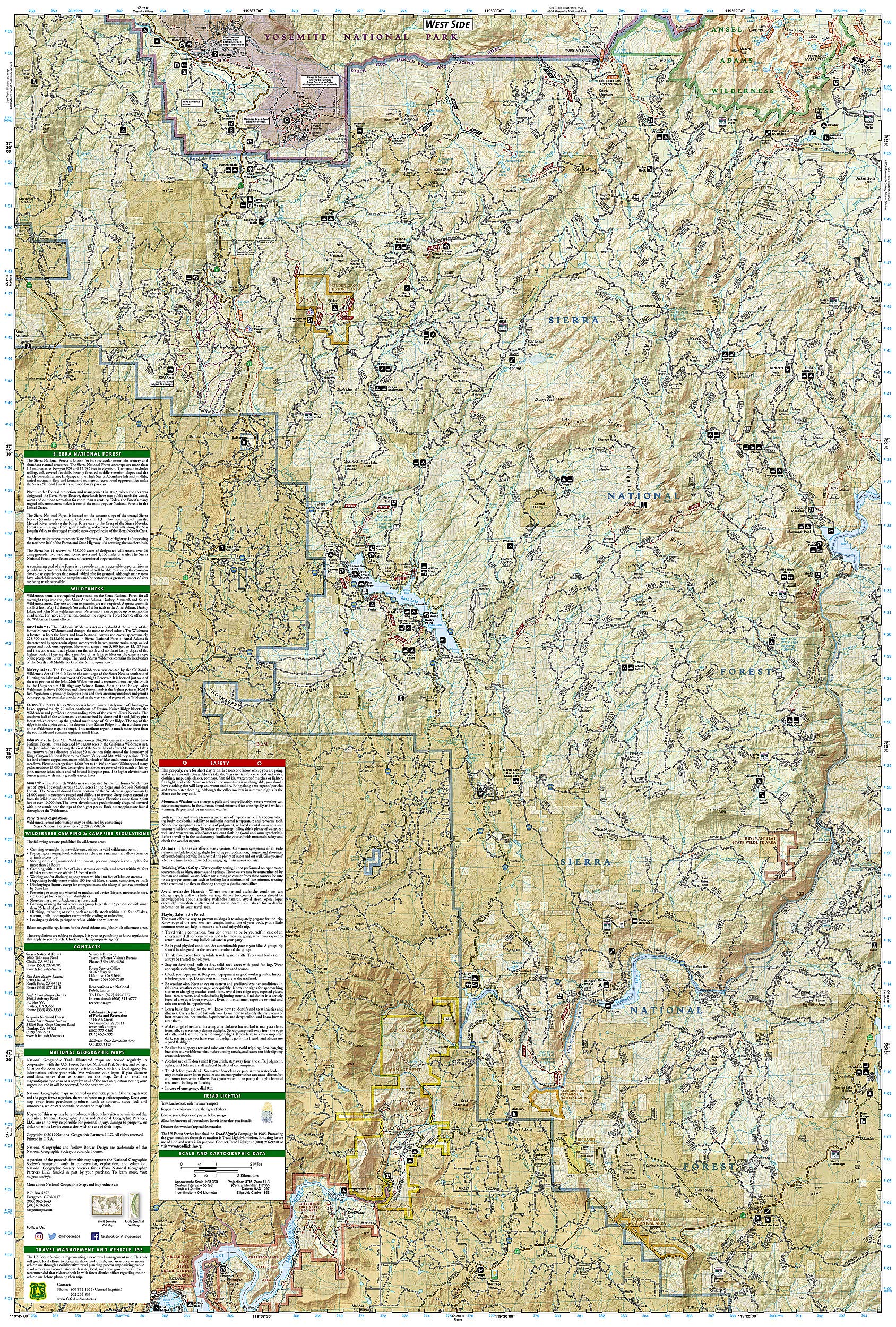 Shaver Lake [Sierra National Forest] (National Geographic Trails Illustrated Map) (National Geographic Trails Illustrated Map, 810)