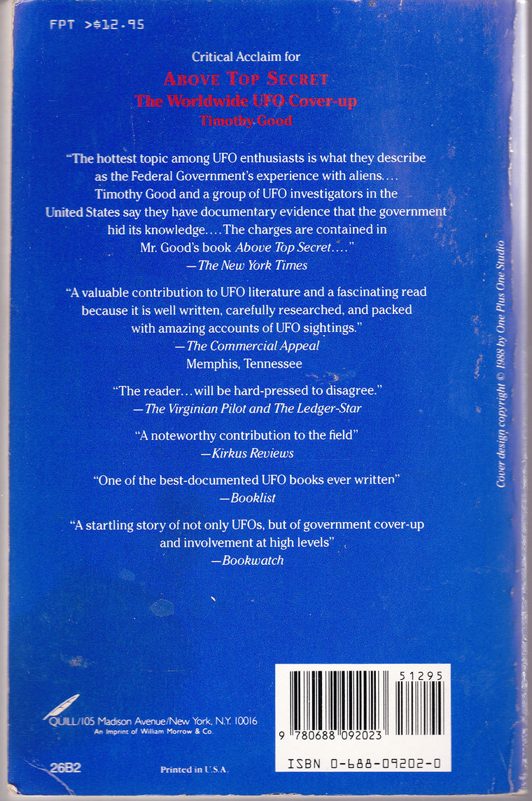 Above Top Secret: The Worldwide U.F.O. Cover-Up — back cover