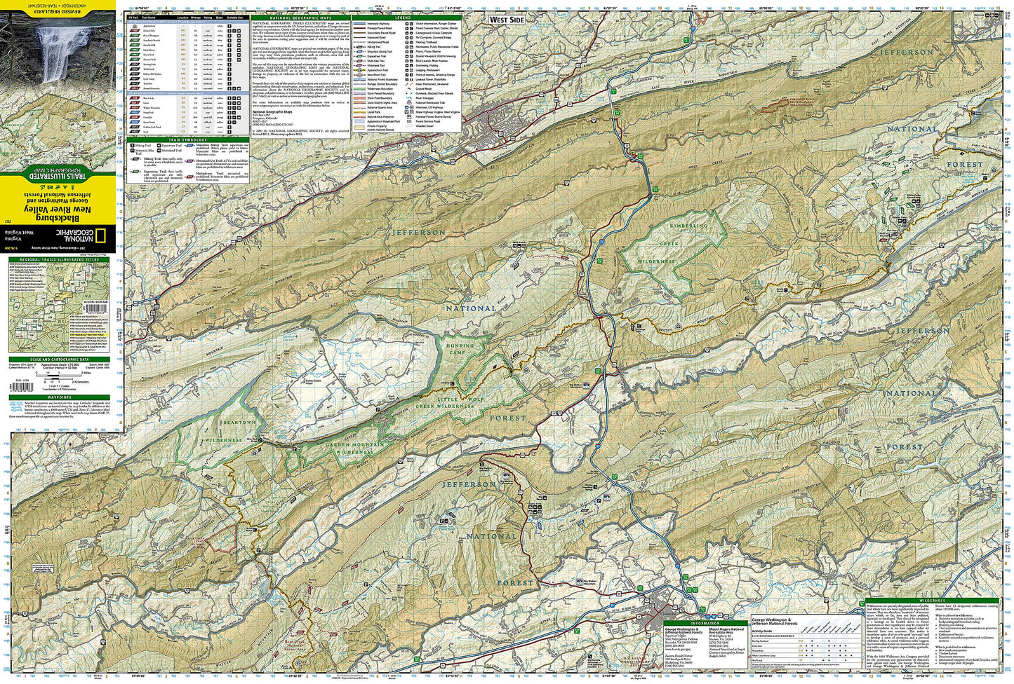 Blacksburg, New River Valley [George Washington and Jefferson National Forests] (National Geographic Trails Illustrated Map)