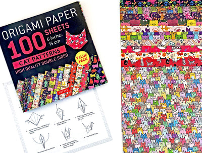 Origami Paper 100 sheets Cat Patterns 6" (15 cm): Tuttle Origami Paper: High-Quality Double-Sided Origami Sheets Printed with 12 Different Patterns: Instructions for 6 Projects Included