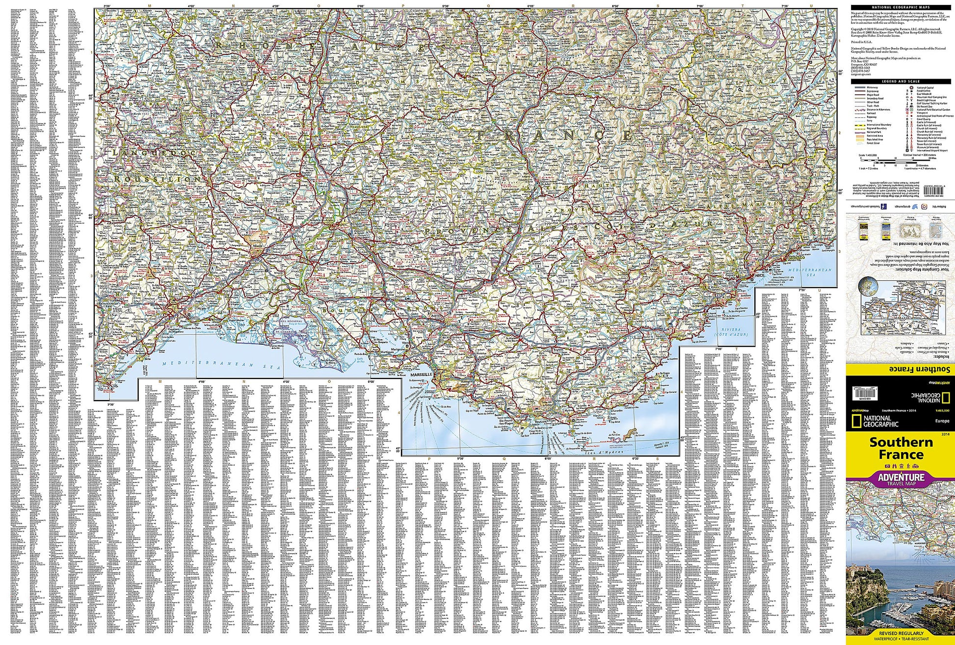 Southern France Map (National Geographic Adventure Map, 3314)