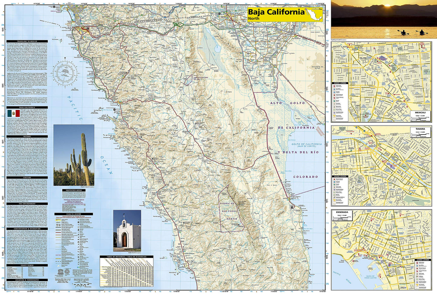 Baja North: Baja California Map [Mexico] (National Geographic Adventure Map, 3103)