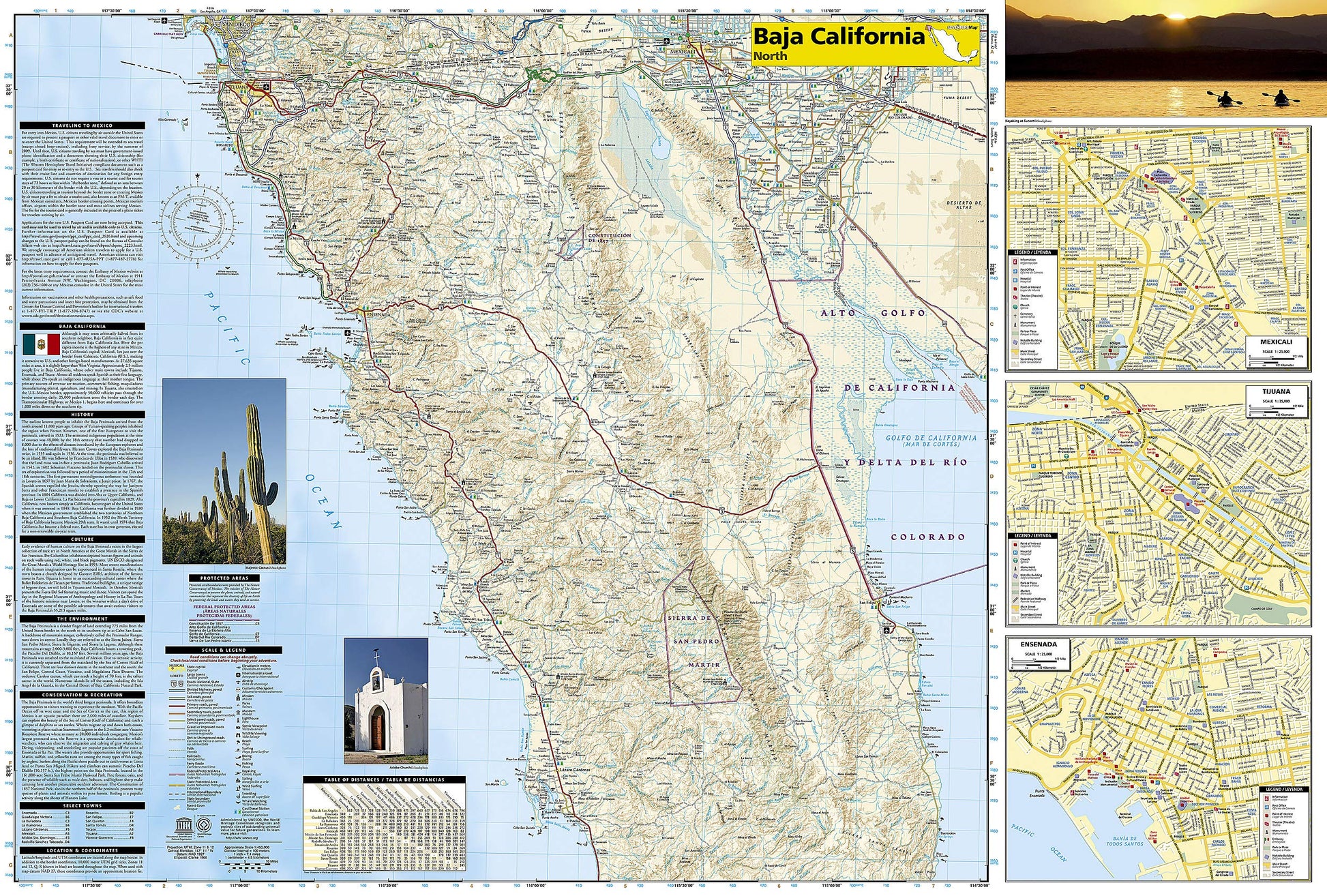 Baja North: Baja California Map [Mexico] (National Geographic Adventure Map, 3103)