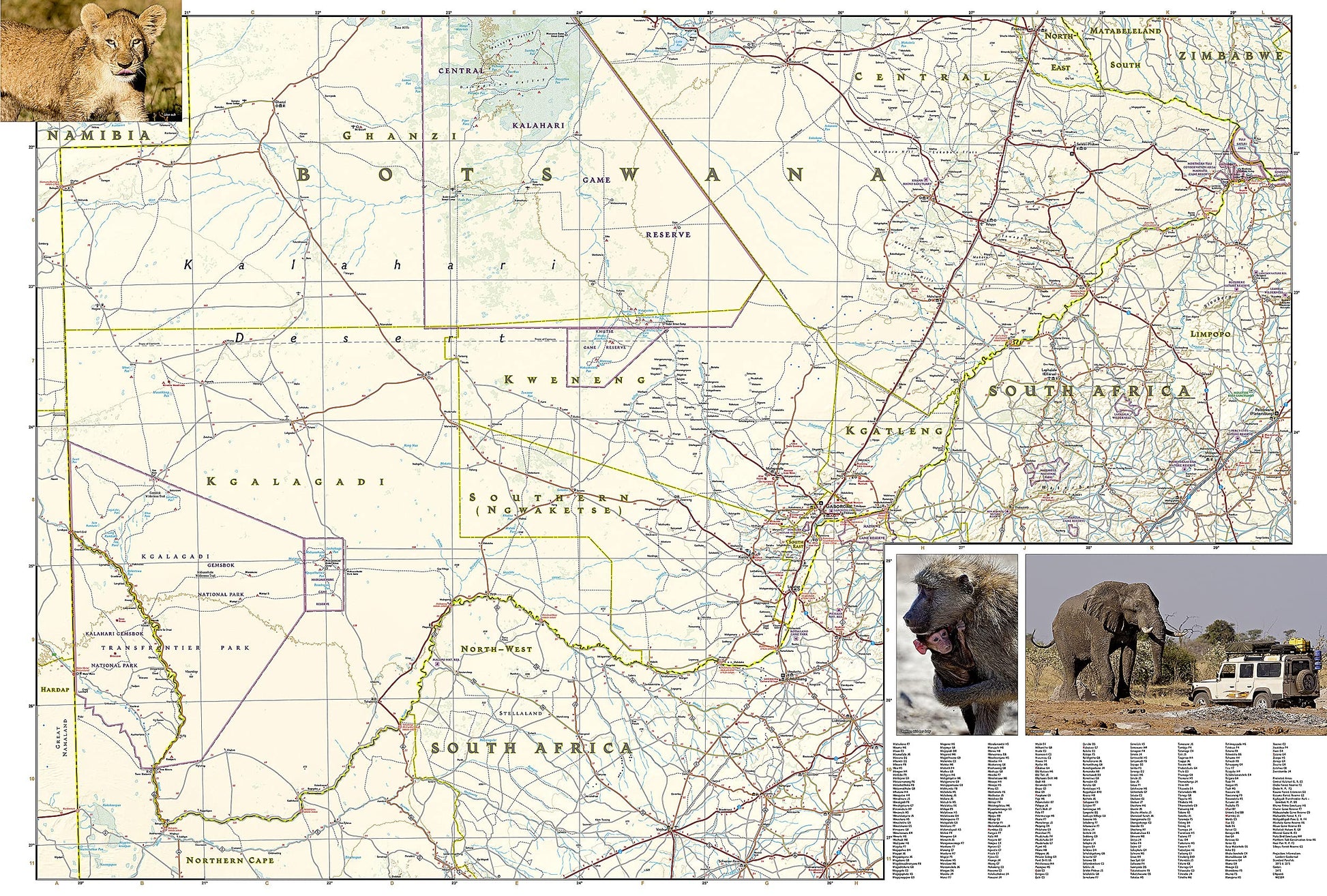 Botswana Map (National Geographic Adventure Map, 3207)