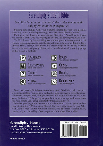 Serendipity Student Bible, New International Version