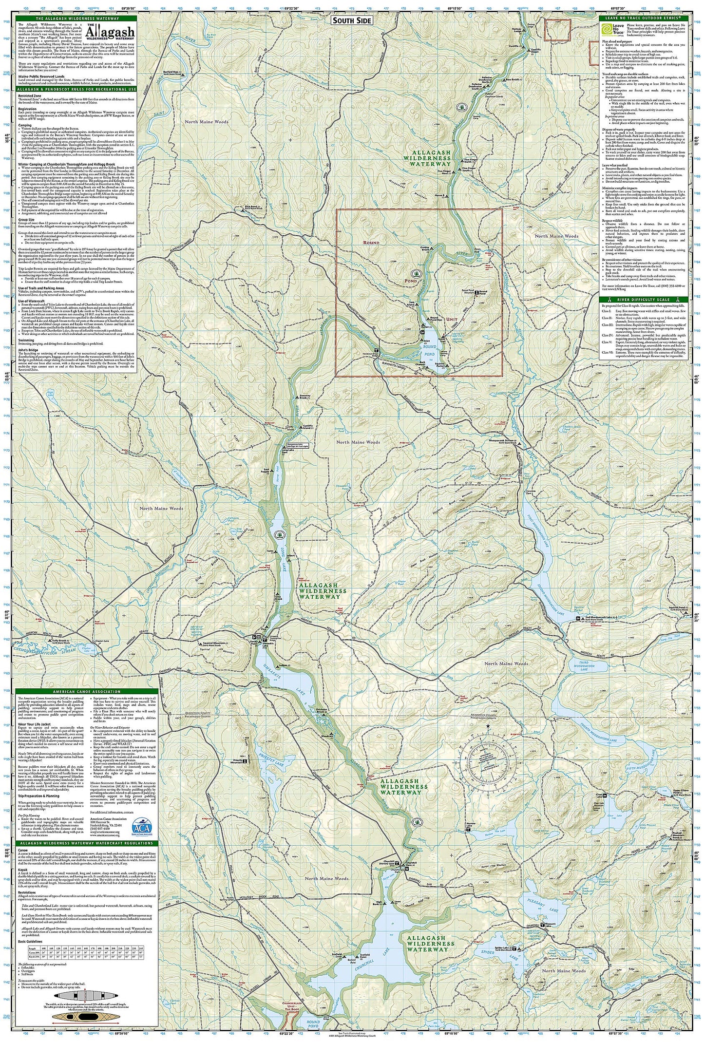 Allagash Wilderness Waterway North Map (National Geographic Trails Illustrated Map, 400)