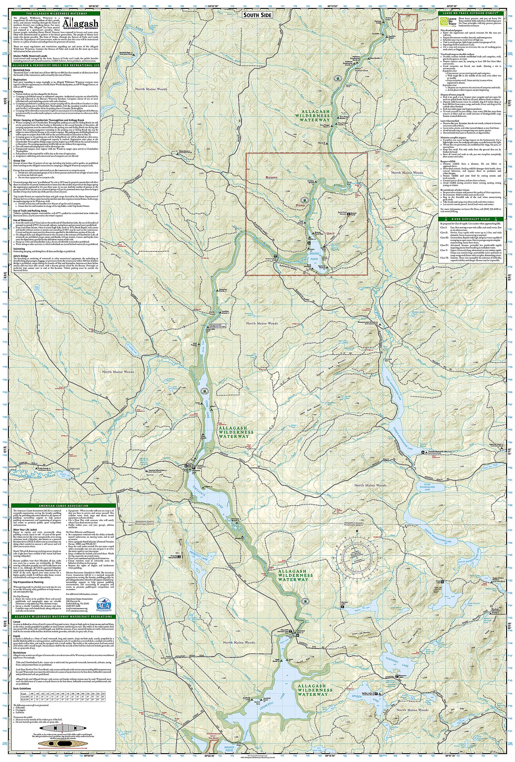 Allagash Wilderness Waterway North Map (National Geographic Trails Illustrated Map, 400)