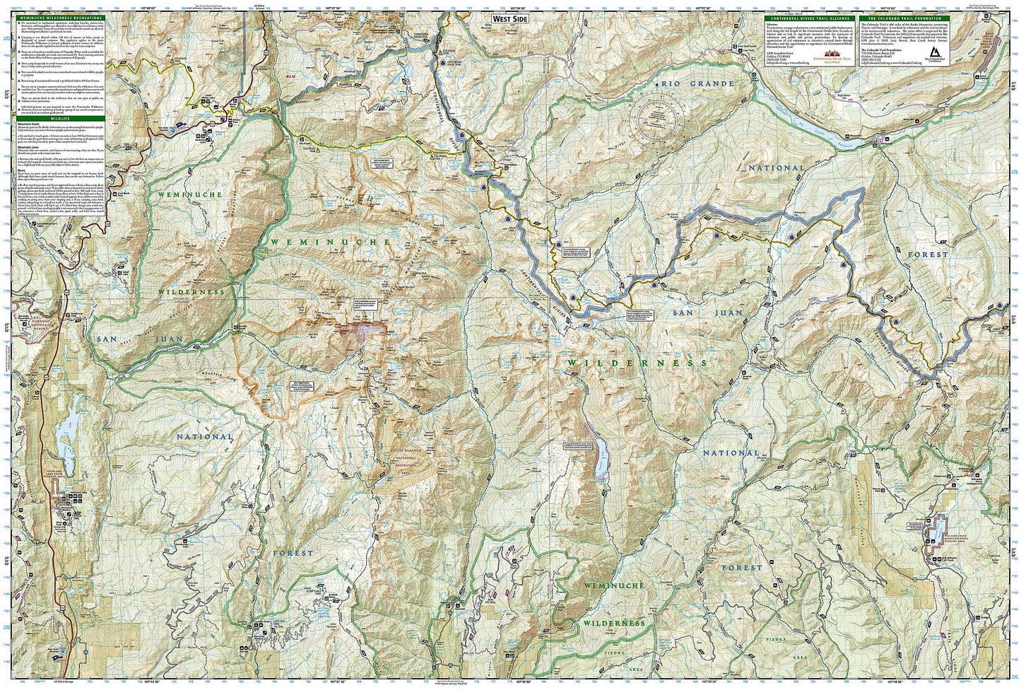 Weminuche Wilderness Map (National Geographic Trails Illustrated Map, 140)