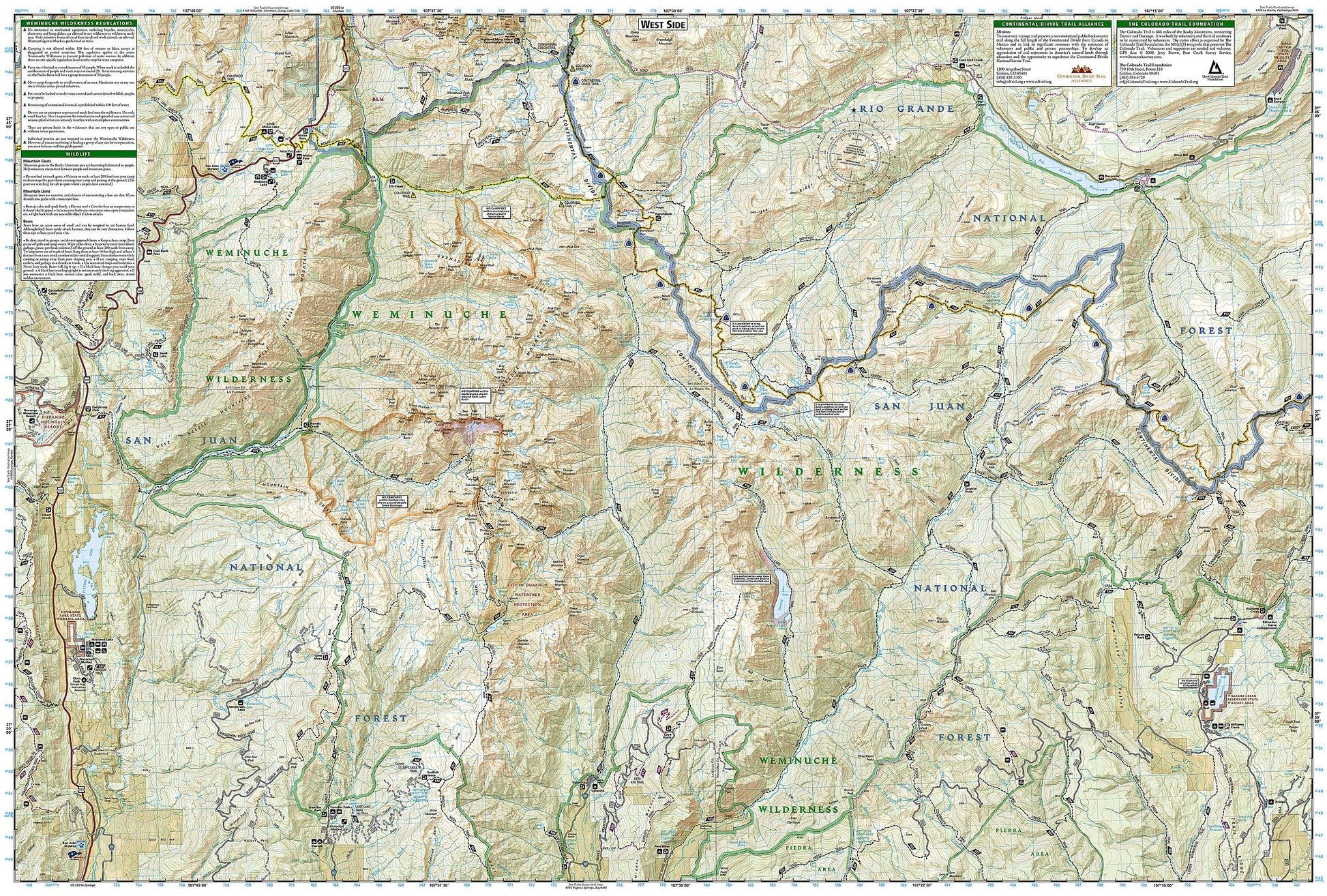 Weminuche Wilderness Map (National Geographic Trails Illustrated Map, 140)