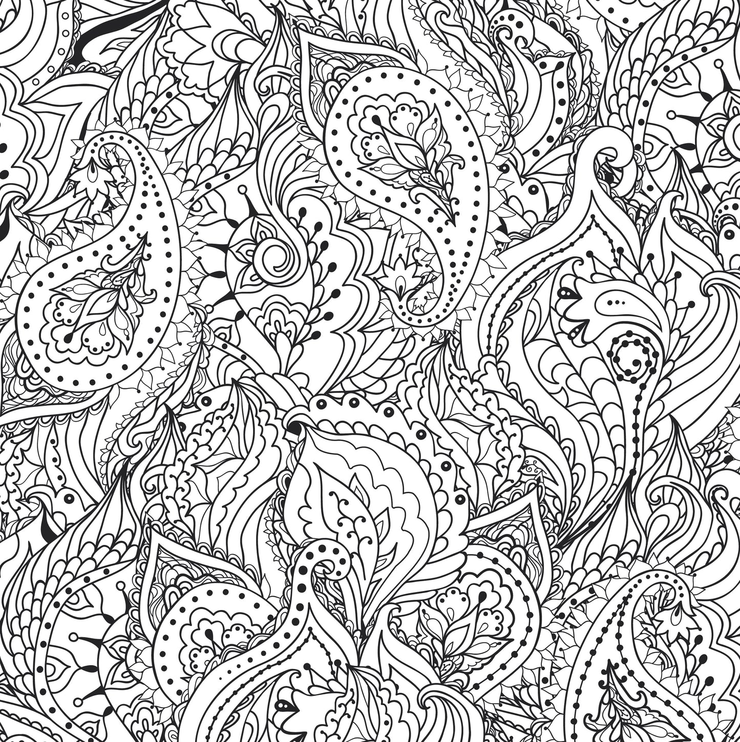 Peaceful Paisleys Adult Coloring Book (31 stress-relieving designs) (Studio)