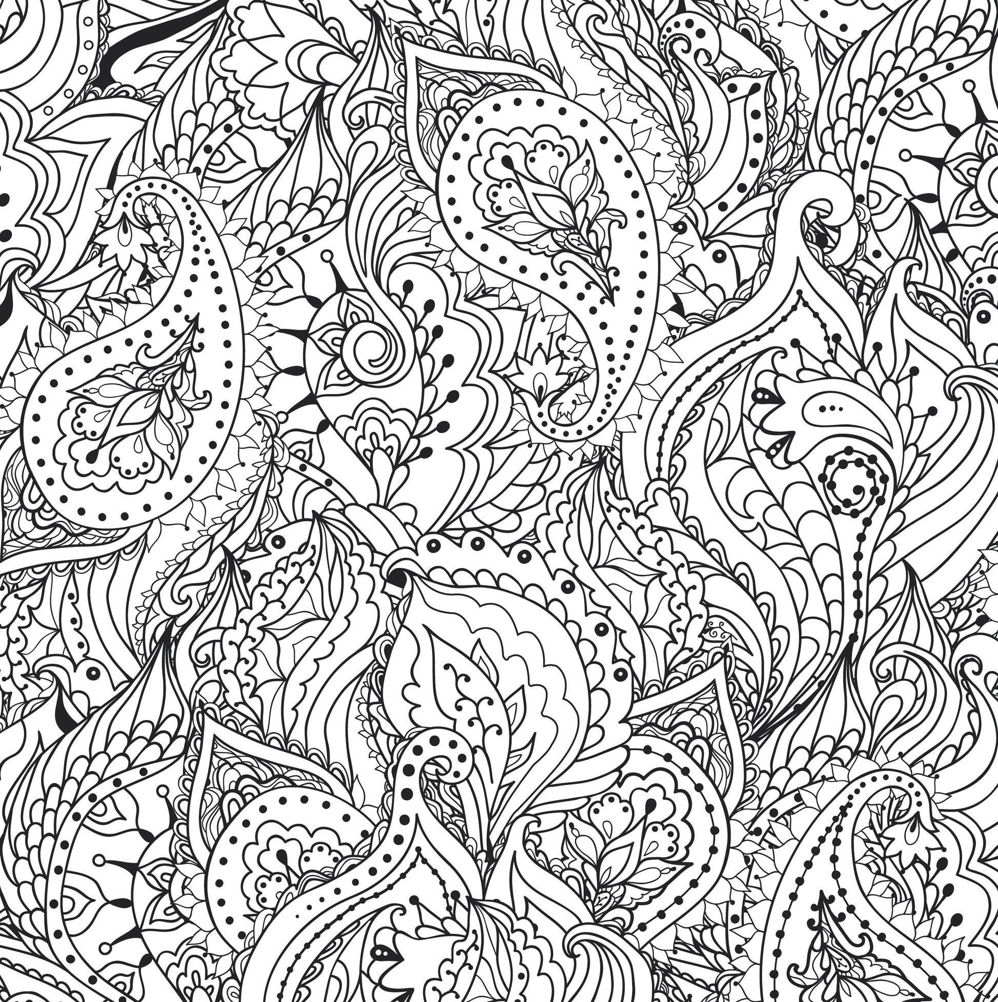 Peaceful Paisleys Adult Coloring Book (31 stress-relieving designs) (Studio)