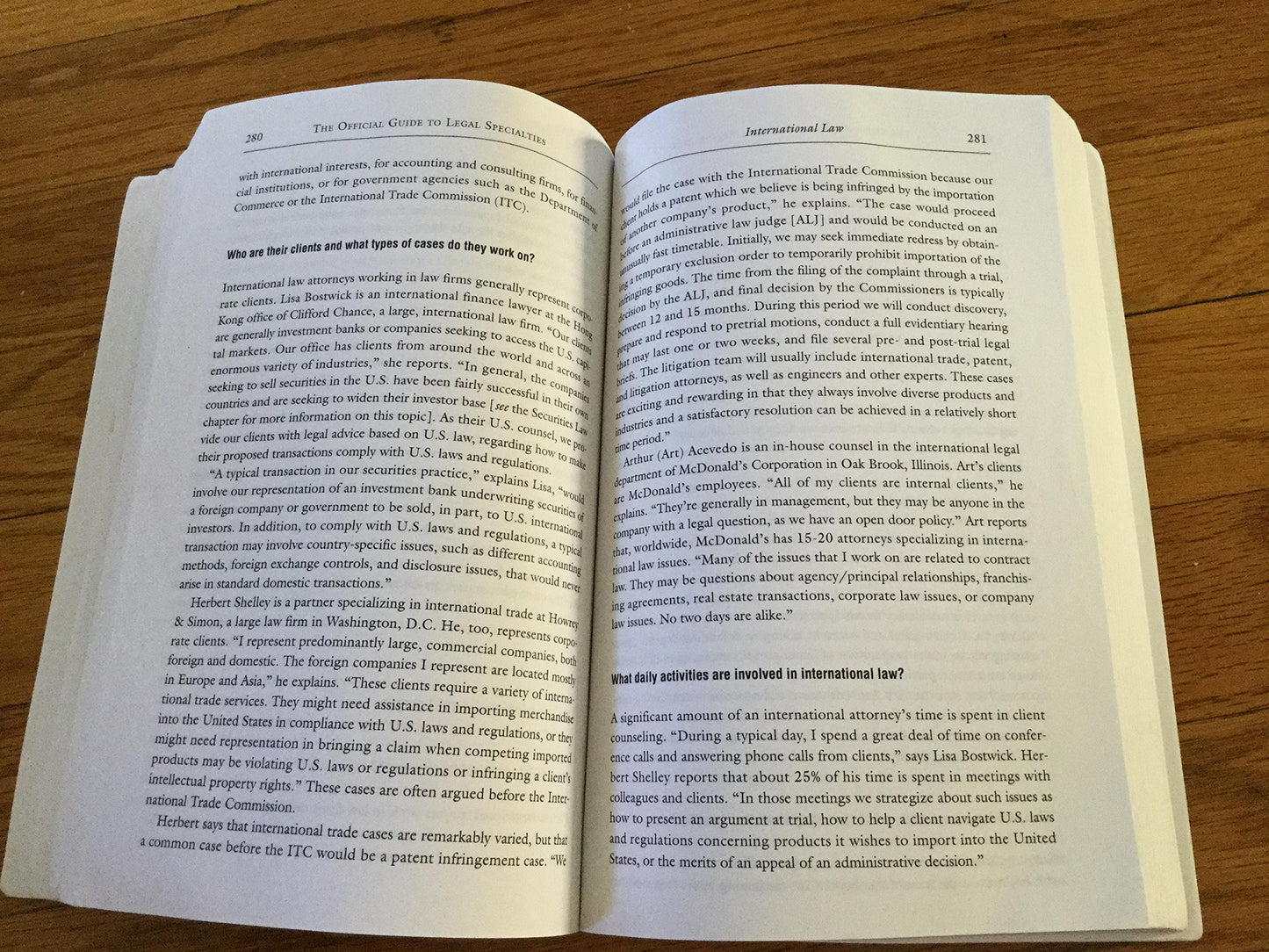 Official Guide to Legal Specialties (Academic and Career Success Series)