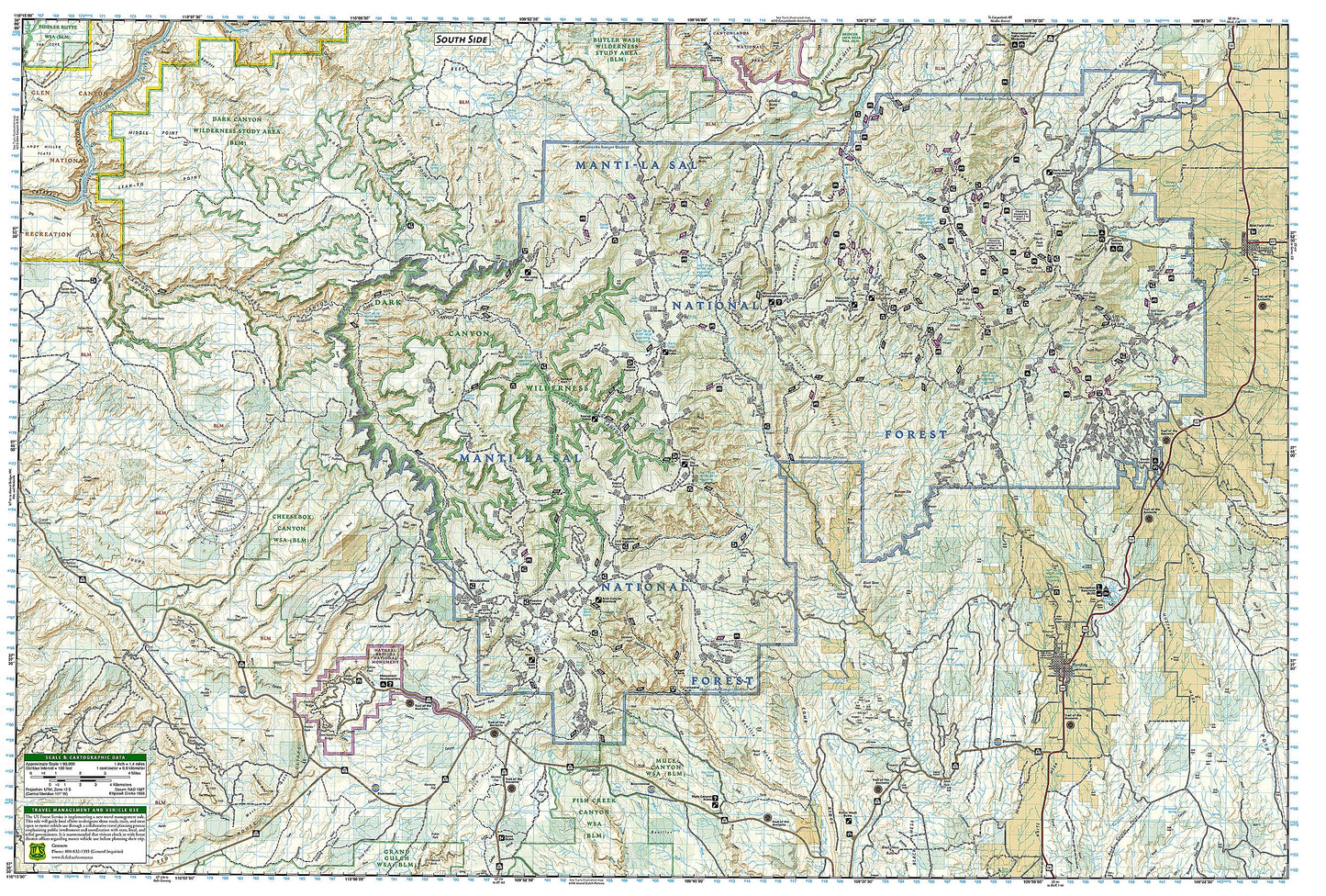 Manti-La Sal National Forest Map (National Geographic Trails Illustrated Map, 703)