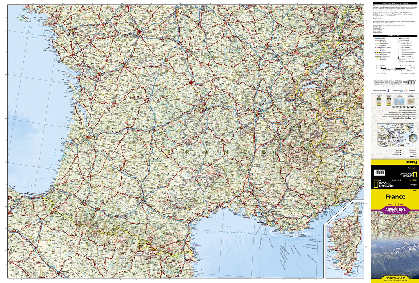 France Map (National Geographic Adventure Map, 3313)
