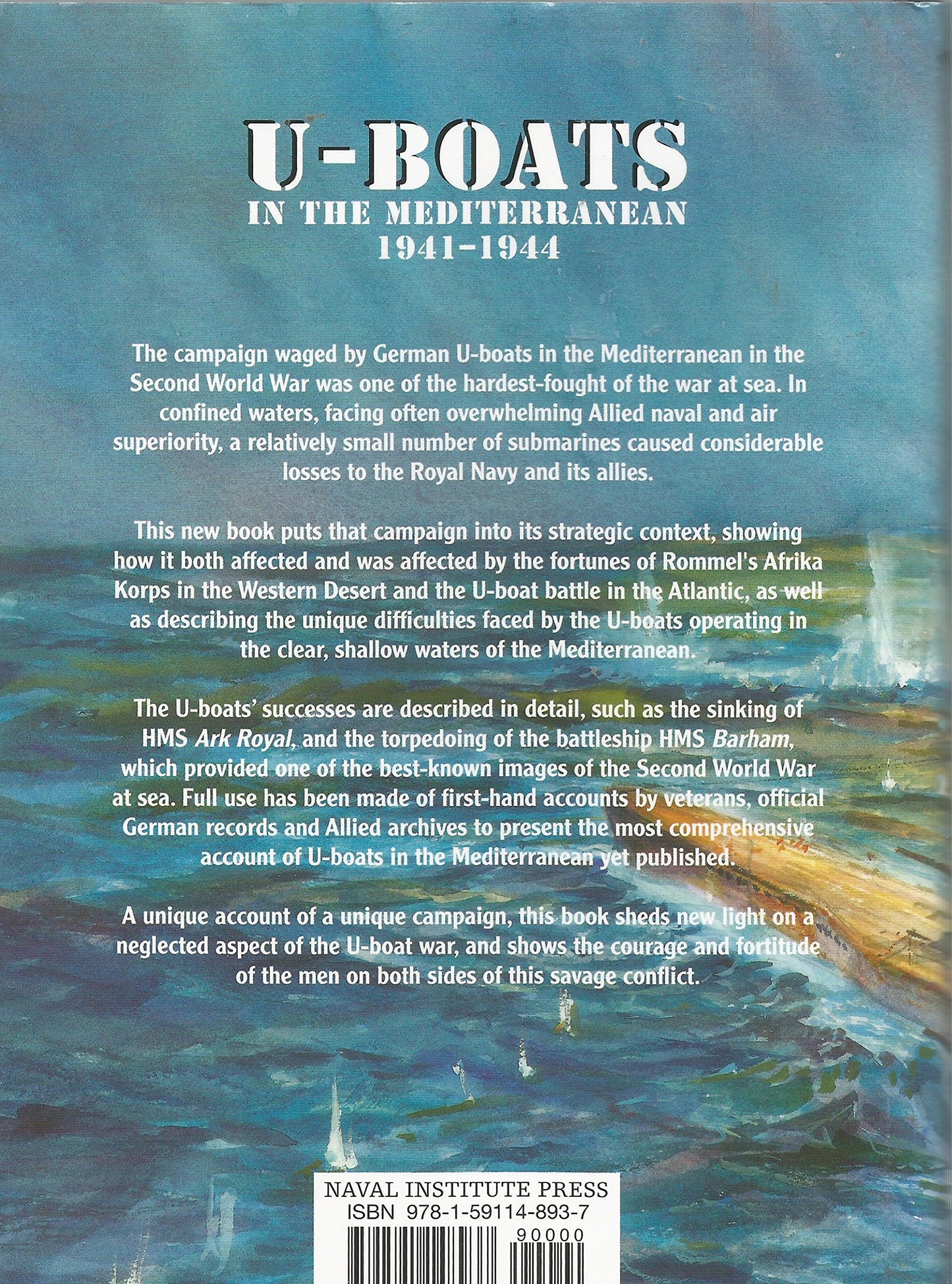 U-Boats in the Mediterranean: 1941-1944