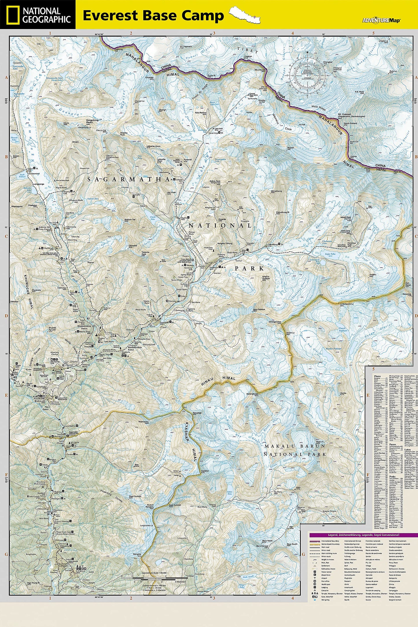 Everest Base Camp Map [Nepal] (National Geographic Adventure Map, 3001)