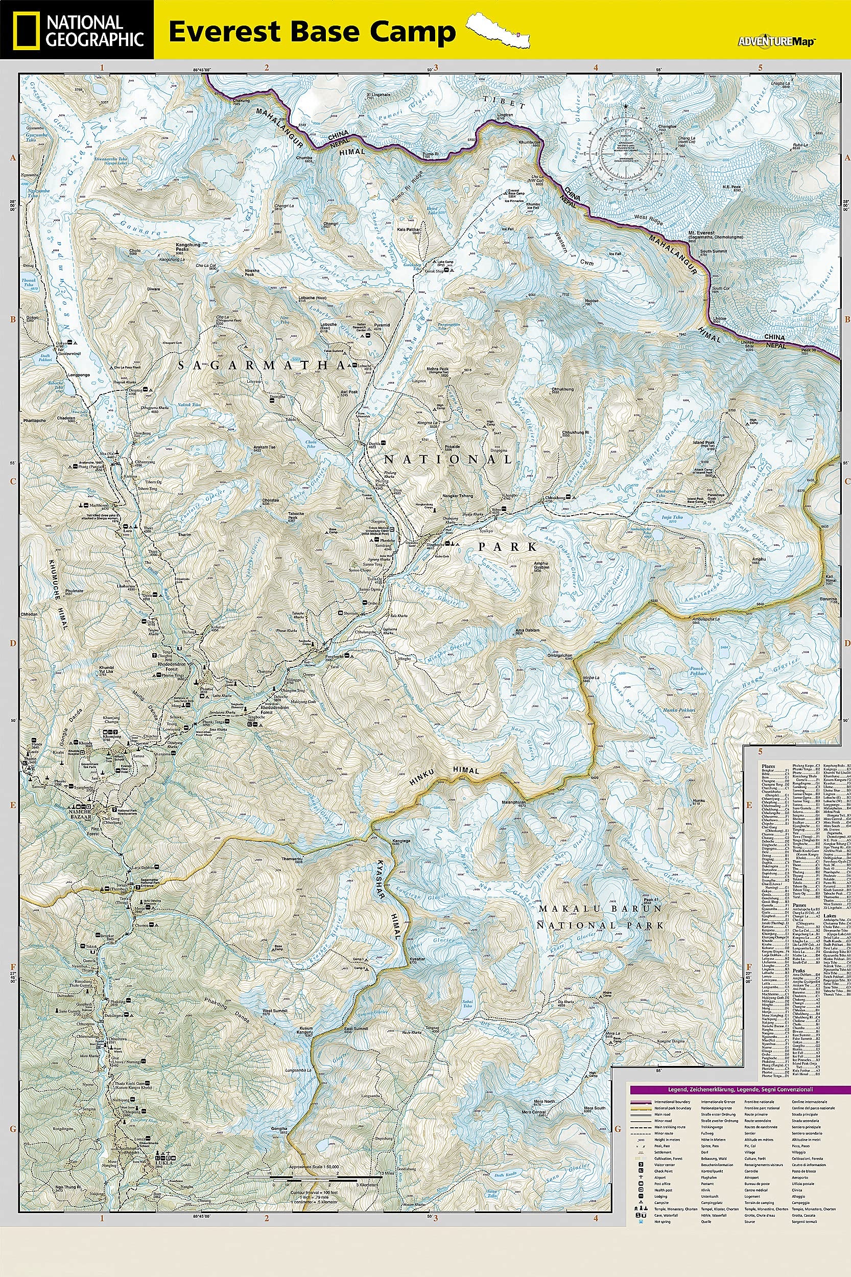 Everest Base Camp Map [Nepal] (National Geographic Adventure Map, 3001)
