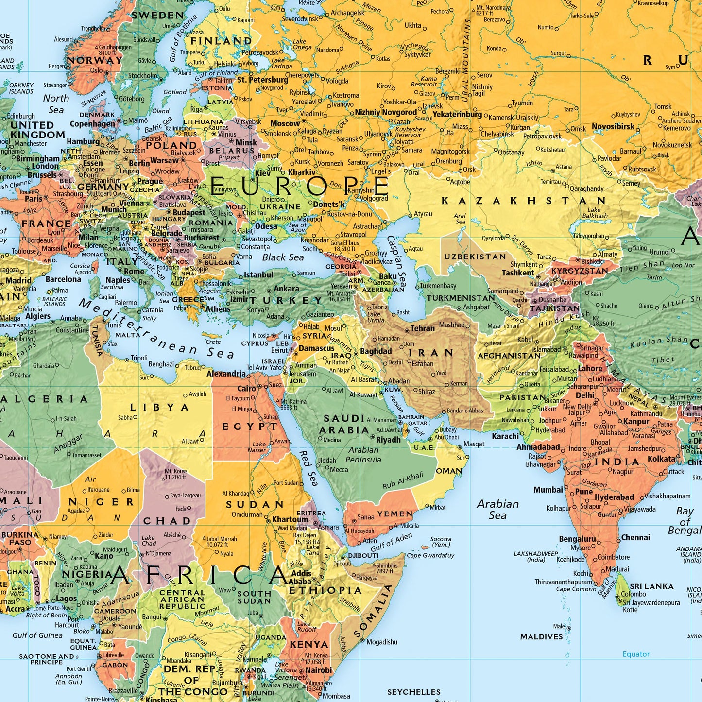 Rand McNally Signature Edition World Wall Map: Folded
