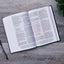 NKJV Personal Size Large Print Bible with 43,000 Cross References, Black Hardcover, Red Letter, Comfort Print