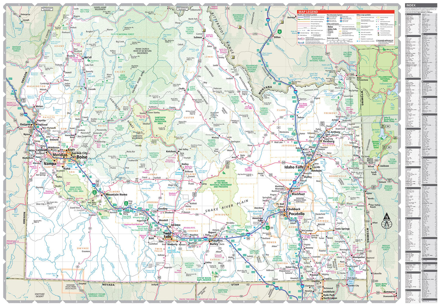 Rand McNally Easy to Read: Idaho State Map