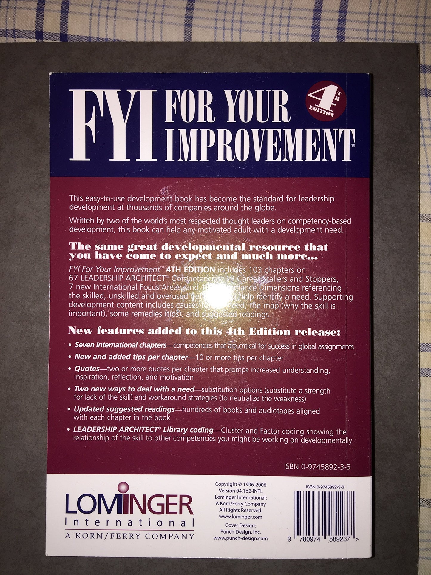 FYI for Your Improvement by Michael M. Lombardo